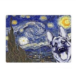 Starry Night German Shepherd Art Magnet